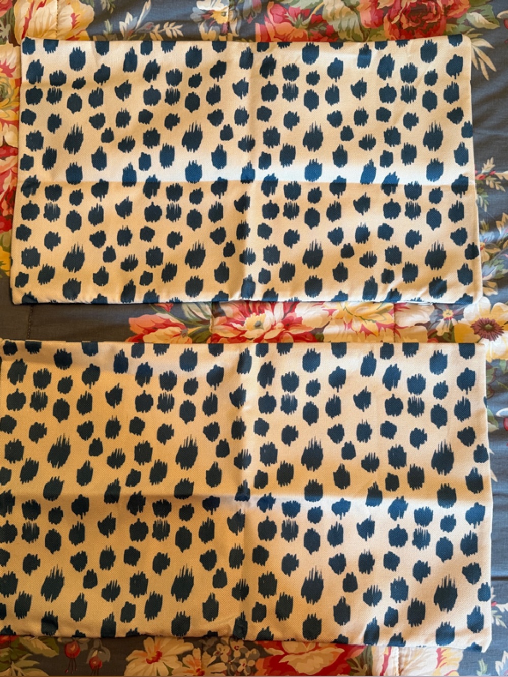 Blue and White Animal Pillow Covers Set of 2